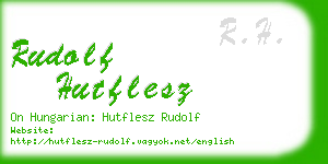 rudolf hutflesz business card